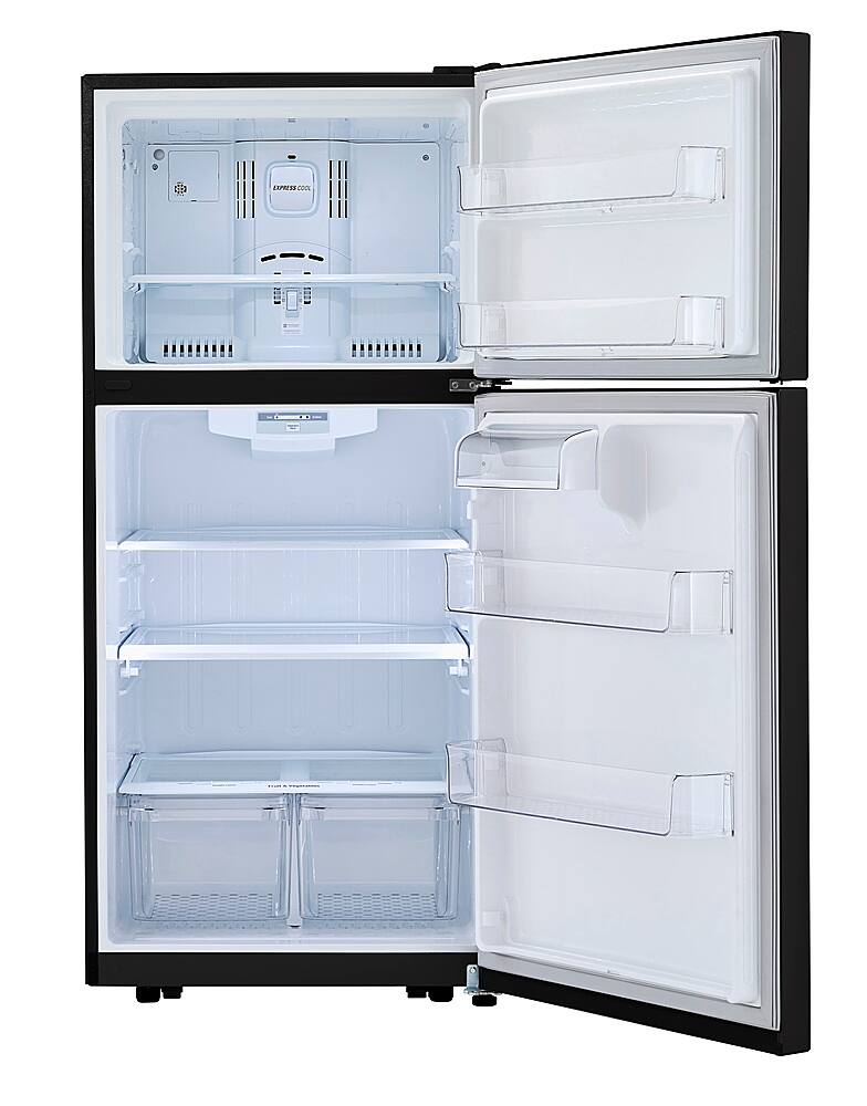 Alt View 17. LG - 20.2 Cu. Ft. Top-Freezer Refrigerator - Black.