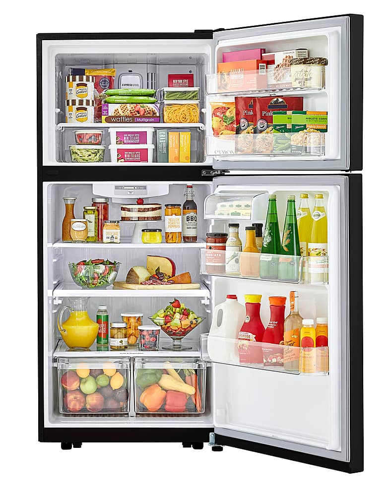 Alt View 18. LG - 20.2 Cu. Ft. Top-Freezer Refrigerator - Black.