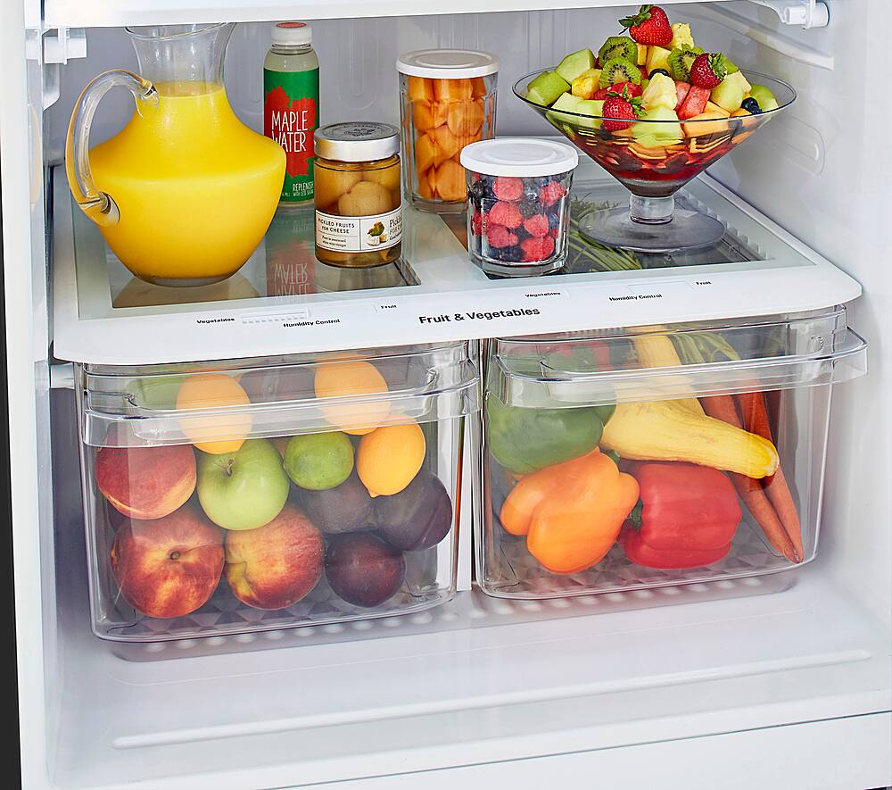 Alt View 24. LG - 20.2 Cu. Ft. Top-Freezer Refrigerator - Black.