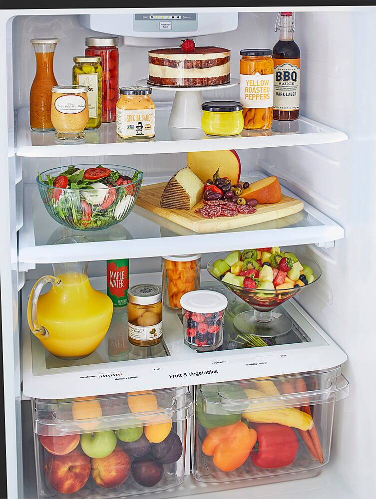 Alt View 25. LG - 20.2 Cu. Ft. Top-Freezer Refrigerator - Black.