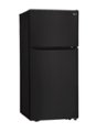 Left Zoom. LG - 20.2 Cu. Ft. Top-Freezer Refrigerator - Black.