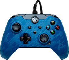 PDP - Wired Controller - Xbox Series X|S - Xbox One - PC - Revenant Blue - Revenant Blue - Front_Zoom