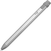 Logitech - Crayon Digital Pencil for All Apple iPads (2018 releases and later) - Mid Gray - Front_Zoom