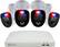 Front. Swann - Professional 8-Channel, 4-Camera Indoor/Outdoor Wired 4K UHD 2TB DVR Security Camera Surveillance System - White.