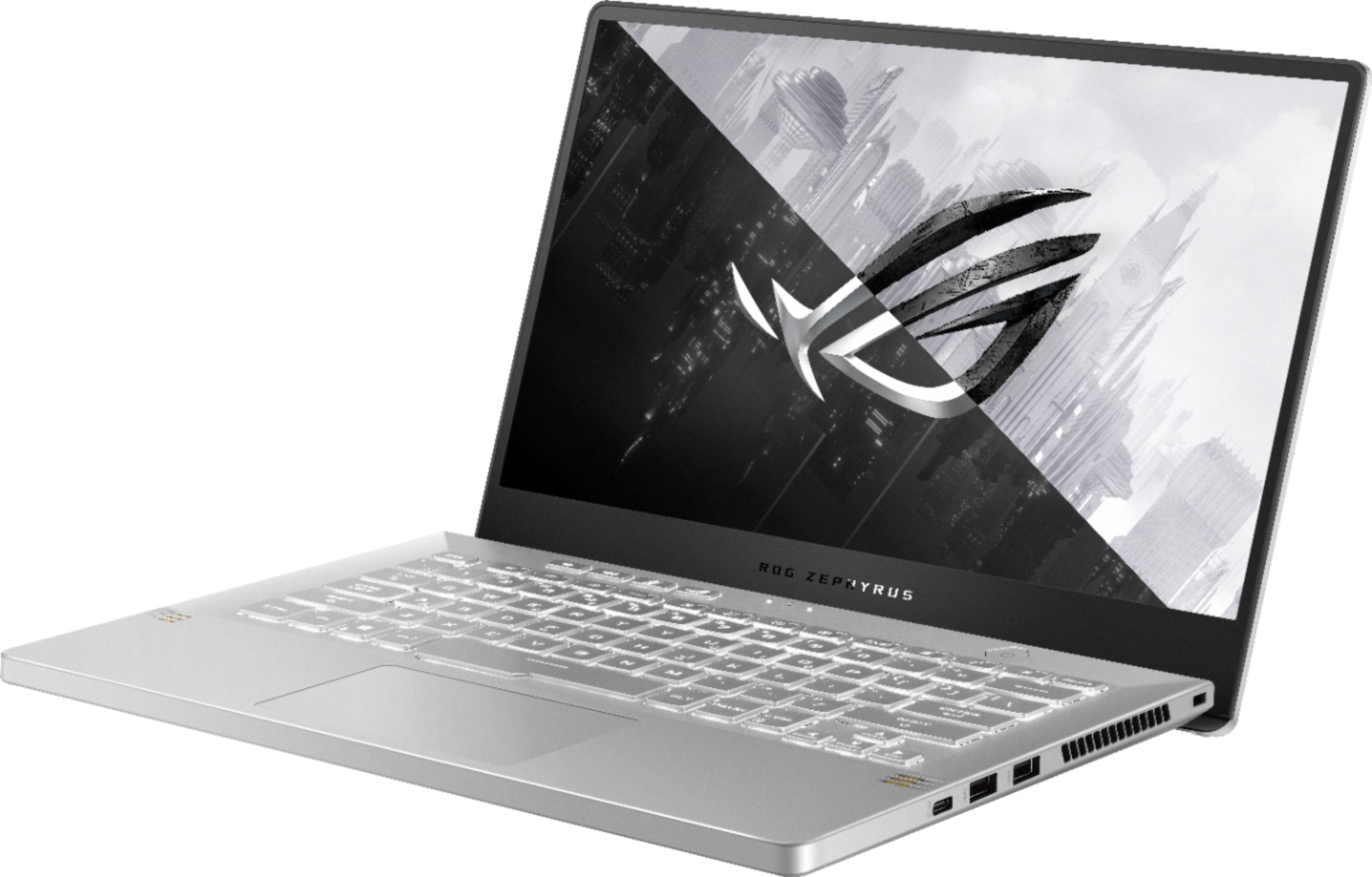Moonlight White ASUS ROG Zephyrus G14 14 Gaming Laptop AMD Ryzen 9-16GB Memory NVIDIA GeForce RTX 2060-1TB SSD 