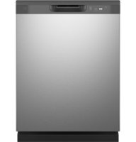 GE - Front Control Dishwasher with 60dBA - Stainless steel - Front_Zoom