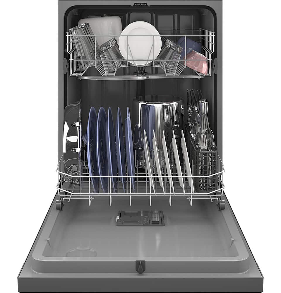 Alt View 12. GE - Front Control Dishwasher with 60dBA - Stainless Steel.