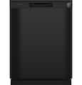 Hotpoint - 24" Front Control Built-In Plastic Tub Dishwasher with Water Leak Sensor and 60dBA - Black