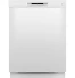 Hotpoint - 24" Front Control Built-In Plastic Tub Dishwasher with Water Leak Sensor and 60dBA - White