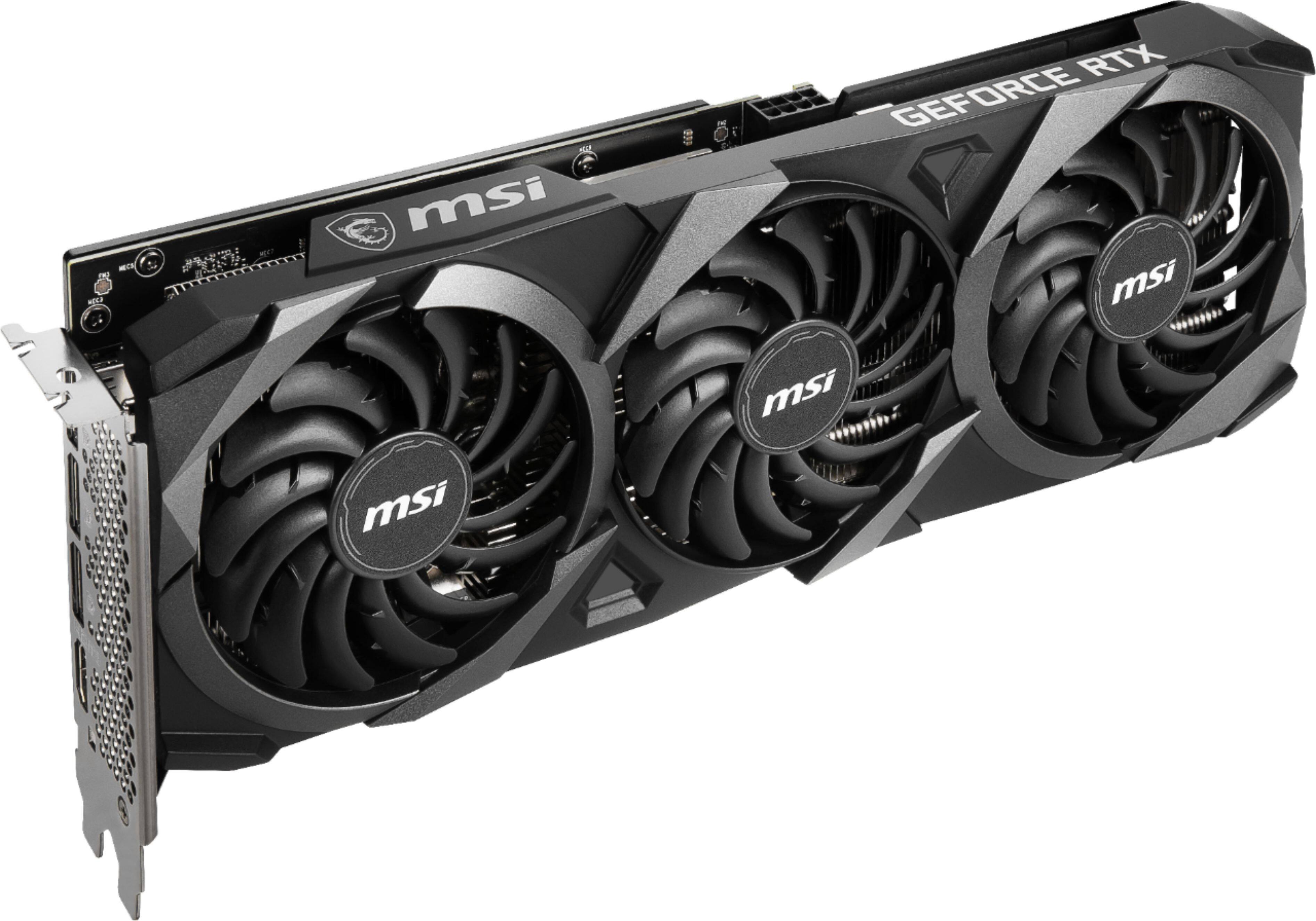 Alt View 15. MSI - NVIDIA GeForce RTX 3060 Ventus 3X 12G OC - 12GB GDDR6 - PCI Express 4.0 - Graphics Card - Black.
