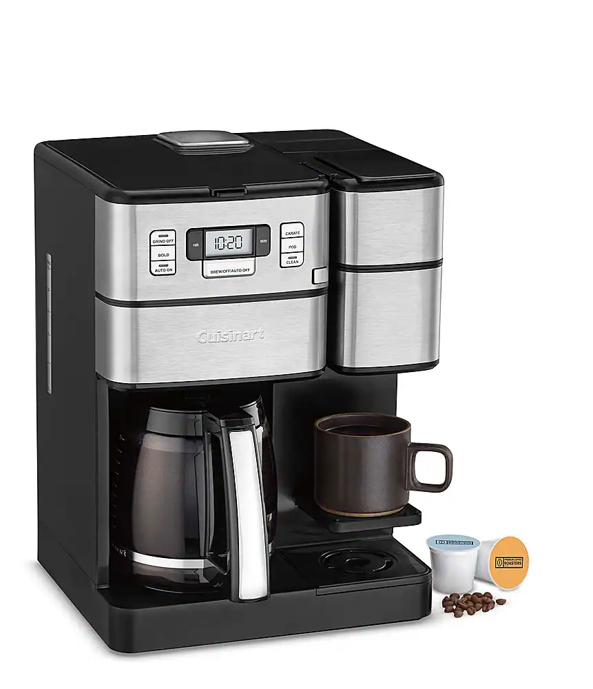 Alt View 11. Cuisinart - Coffee Center Grind & Brew Plus 12-Cup Coffee Maker with Carafe and Single Serve Brewer - Black Stainless.