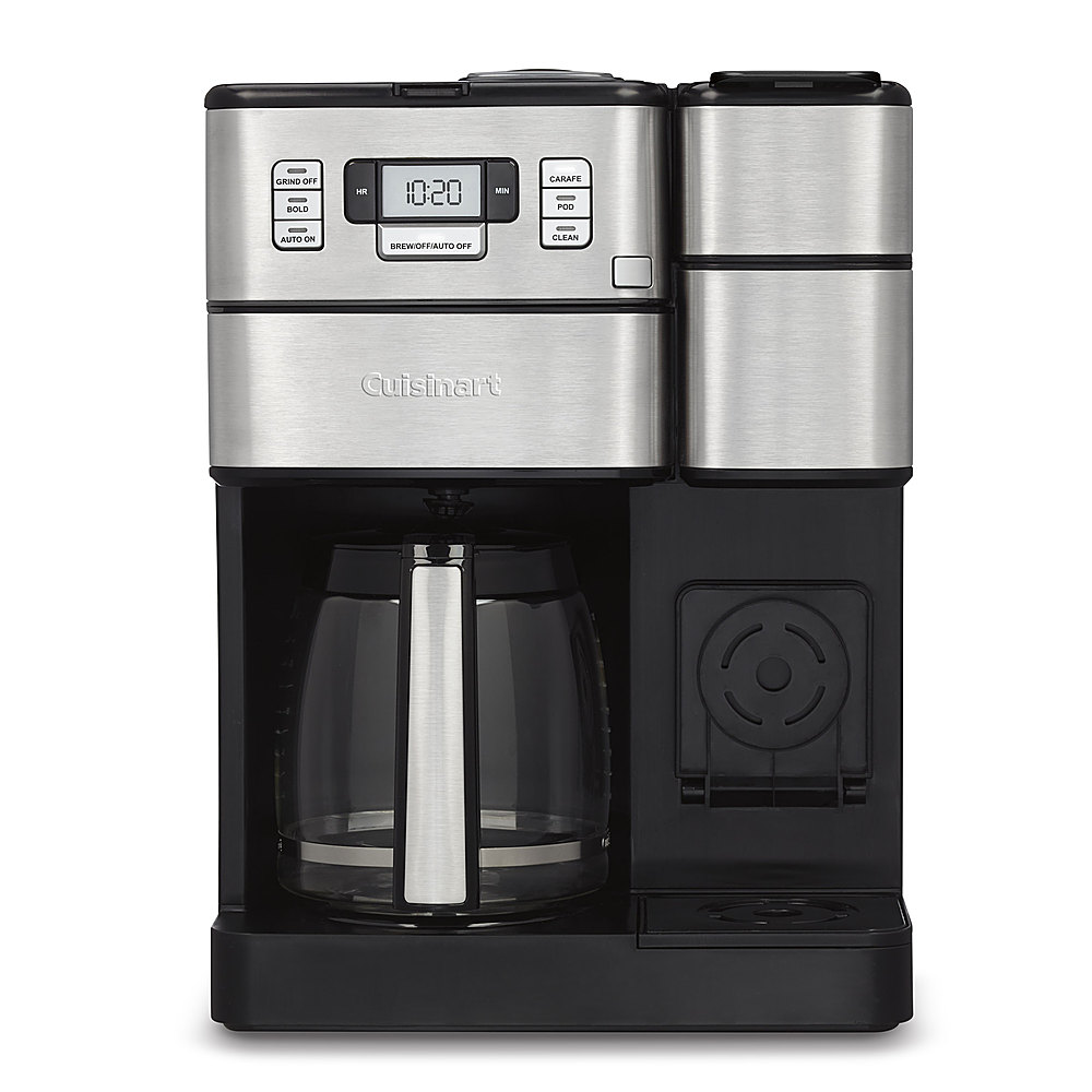 Automatic Grind and Brew Coffee Machine with 12oz Glass Coffee Pot and Coffee  Grinder, Black 