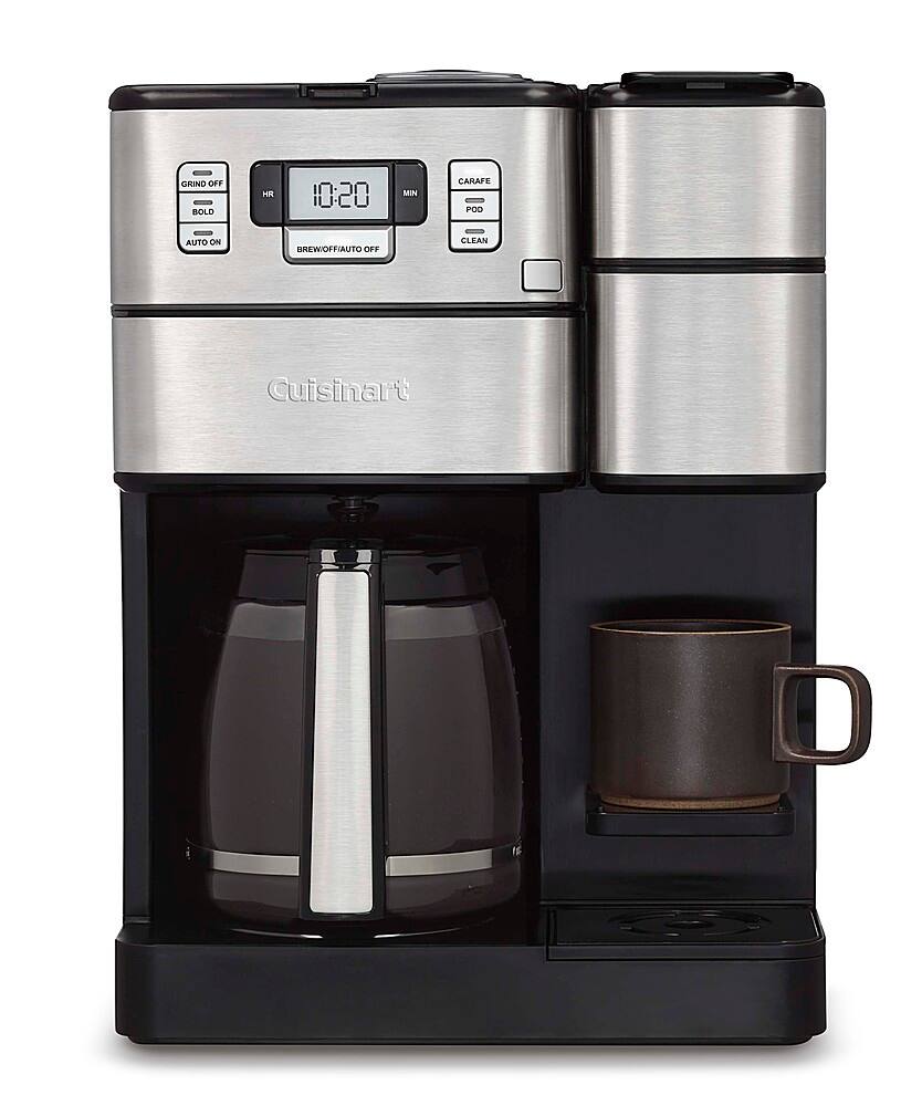 Alt View 14. Cuisinart - Coffee Center Grind & Brew Plus 12-Cup Coffee Maker with Carafe and Single Serve Brewer - Black Stainless.