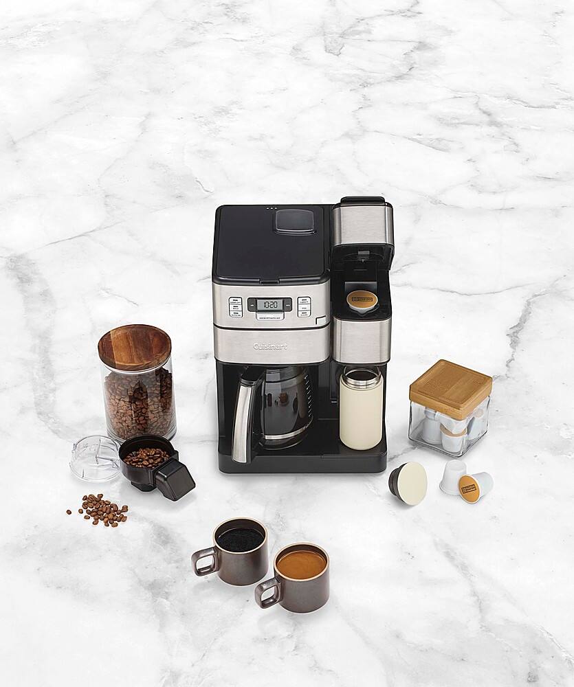 Alt View 15. Cuisinart - Coffee Center Grind & Brew Plus 12-Cup Coffee Maker with Carafe and Single Serve Brewer - Black Stainless.