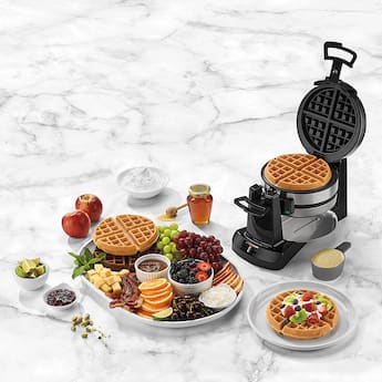 Cuisinart Double Flip Belgian Waffle Maker Stainless Steel & Black Cuisinart Double Flip Belgian Waffle Maker Stainless Steel & Black