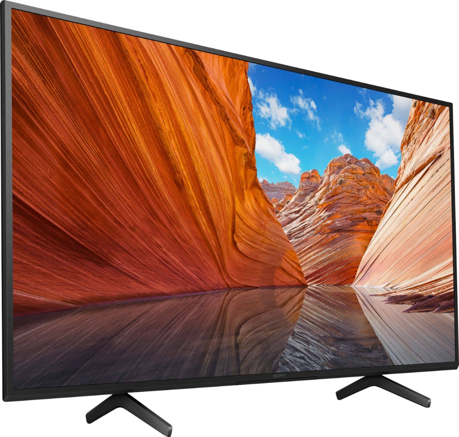 Angle View: Sony - 43" Class X80J Series LED 4K UHD Smart Google TV