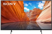 Front. Sony - 43" Class X80J Series LED 4K UHD Smart Google TV - Black.