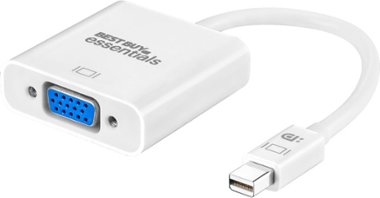 Best Buy essentials™ - Mini DisplayPort-to-VGA Adapter - White - Front_Zoom