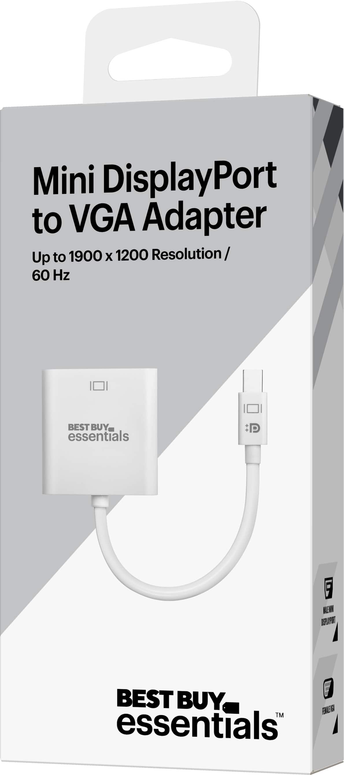Alt View 11. Best Buy essentials™ - Mini DisplayPort-to-VGA Adapter - White.