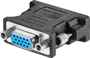 Best Buy essentials™ - DVI-A to VGA Adapter - Black - Front_Zoom
