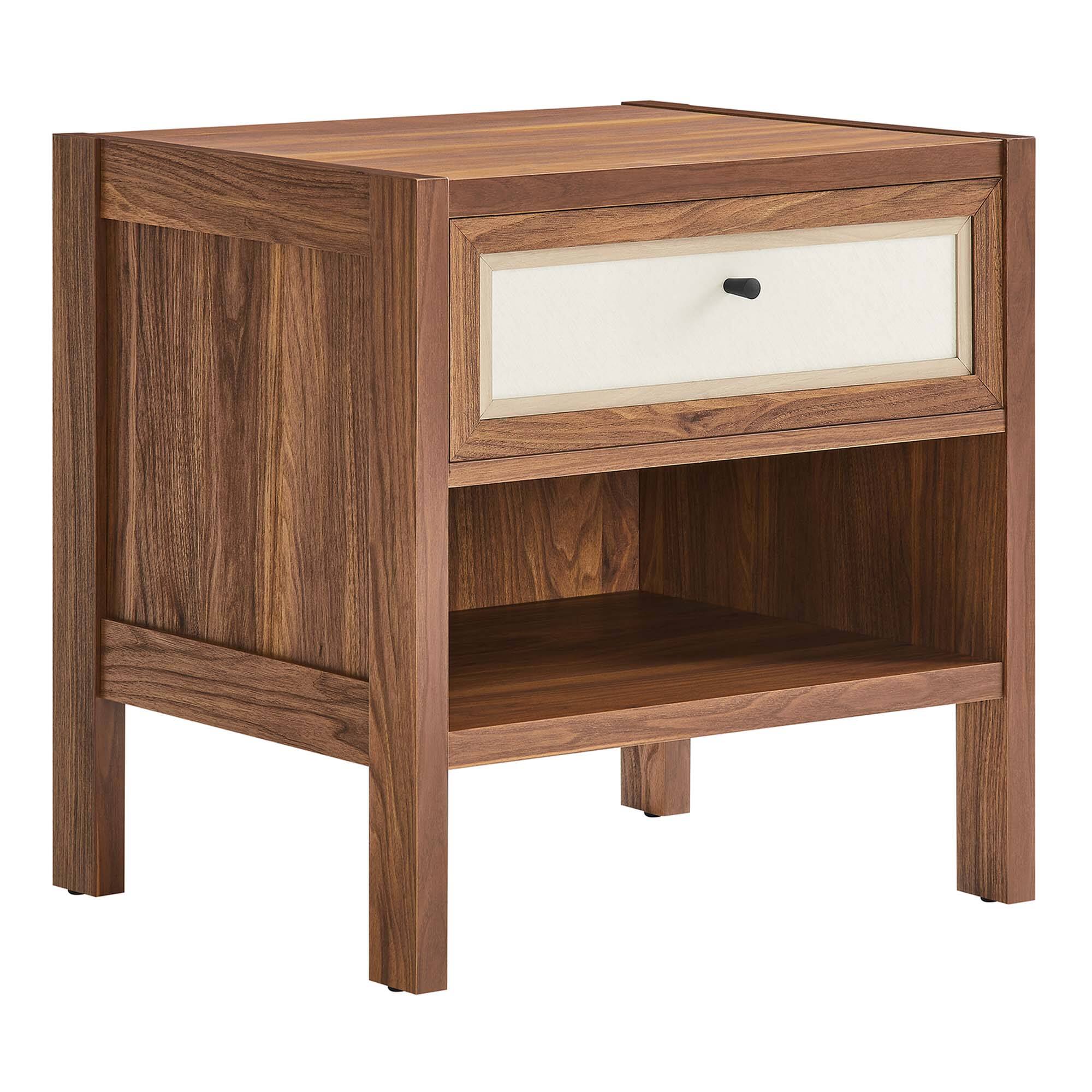 Angle. Modway - Capri Wood Grain Nightstand by Modway - Walnut.