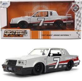 Jada Toys - Big Time Muscle - 1:24 1987 Buick Grand National Silver:Black Die-Cast Car - COLLECTIBLES - Multicolor