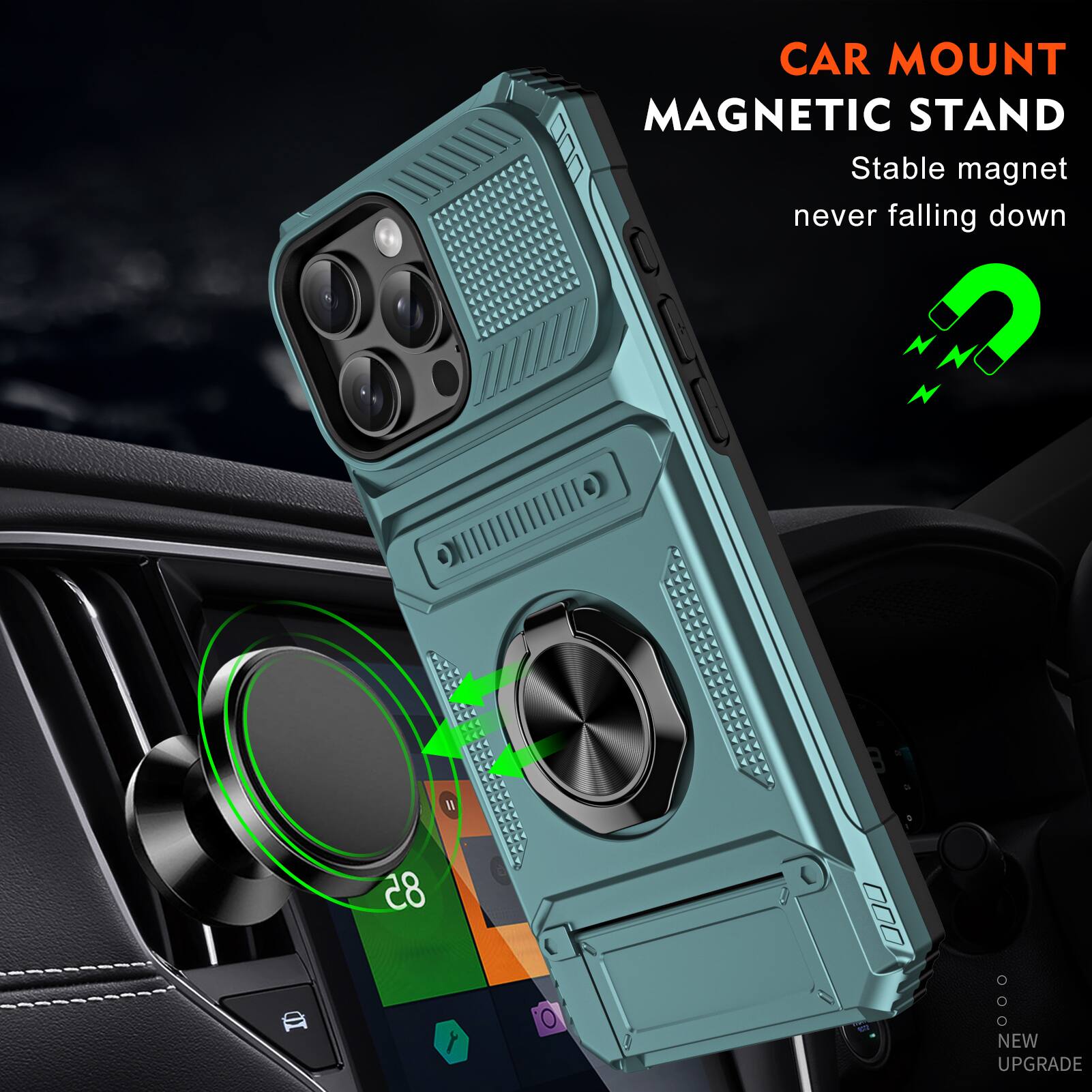 CAR MOUNT MAGNETIC STAND  
Stable magnet never falling down  
4 + 1 A I 85 S ID  
NEW UPGRADE
