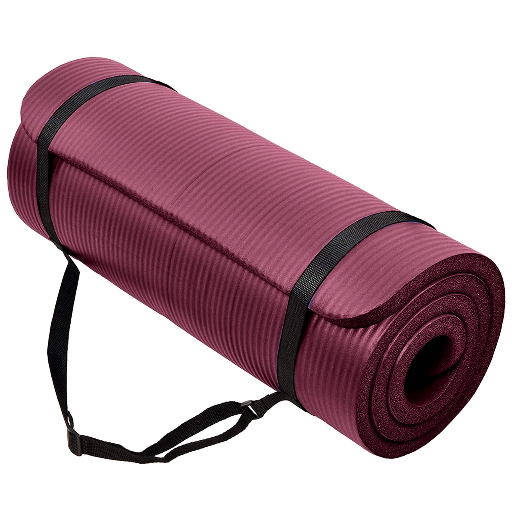 "BalanceFrom Fitness - BalanceFrom Yoga Mat, 1"" Extra Thick Exercise Pilates Workout Mat, Deep Wine - wine red" price history on PriceWatchPro