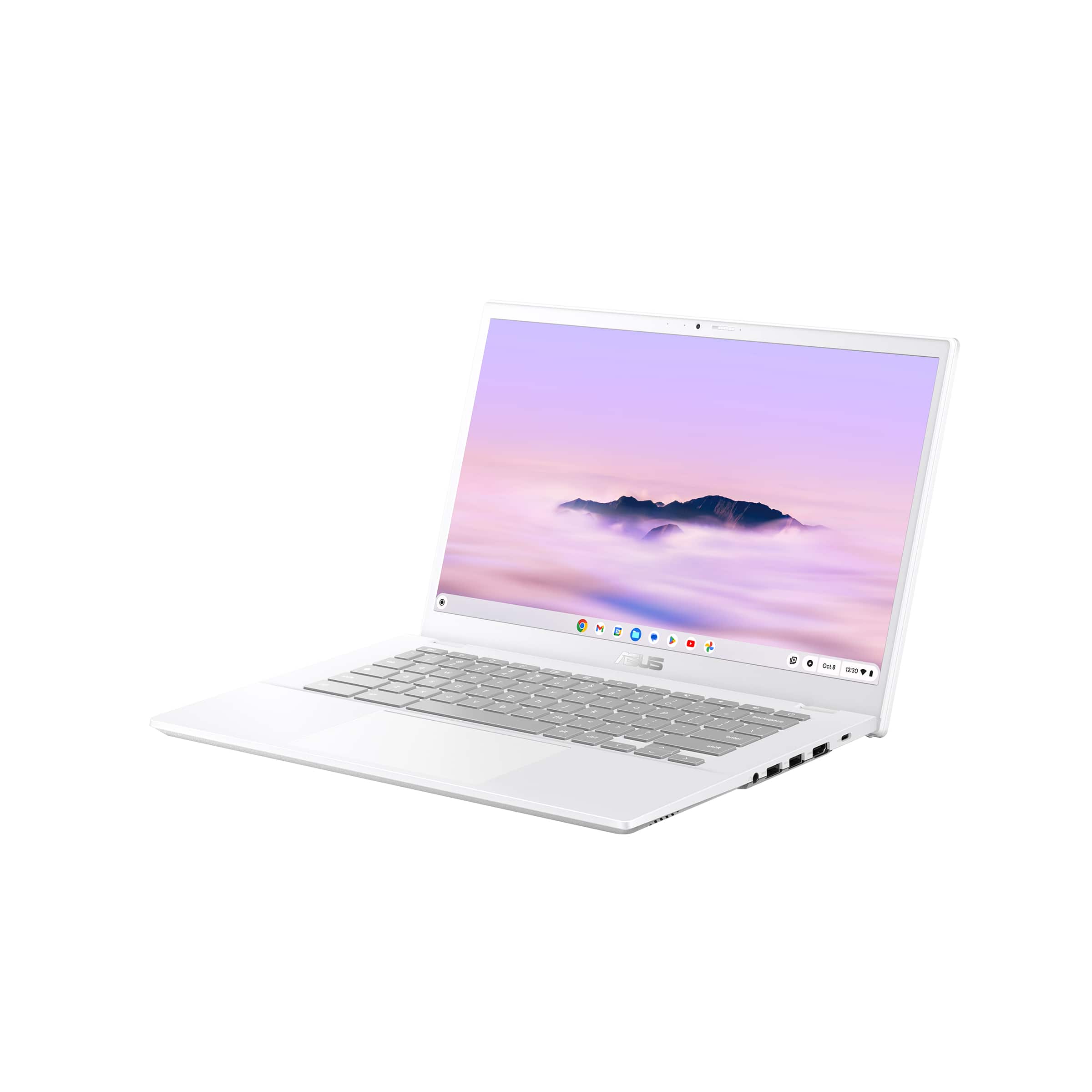 Alt View 8. ASUS - CX34 14" FHD Chromebook Plus Laptop with Google AI - Intel Core i3 with 8GB Memory - 256 GB SSD - Pearl White.