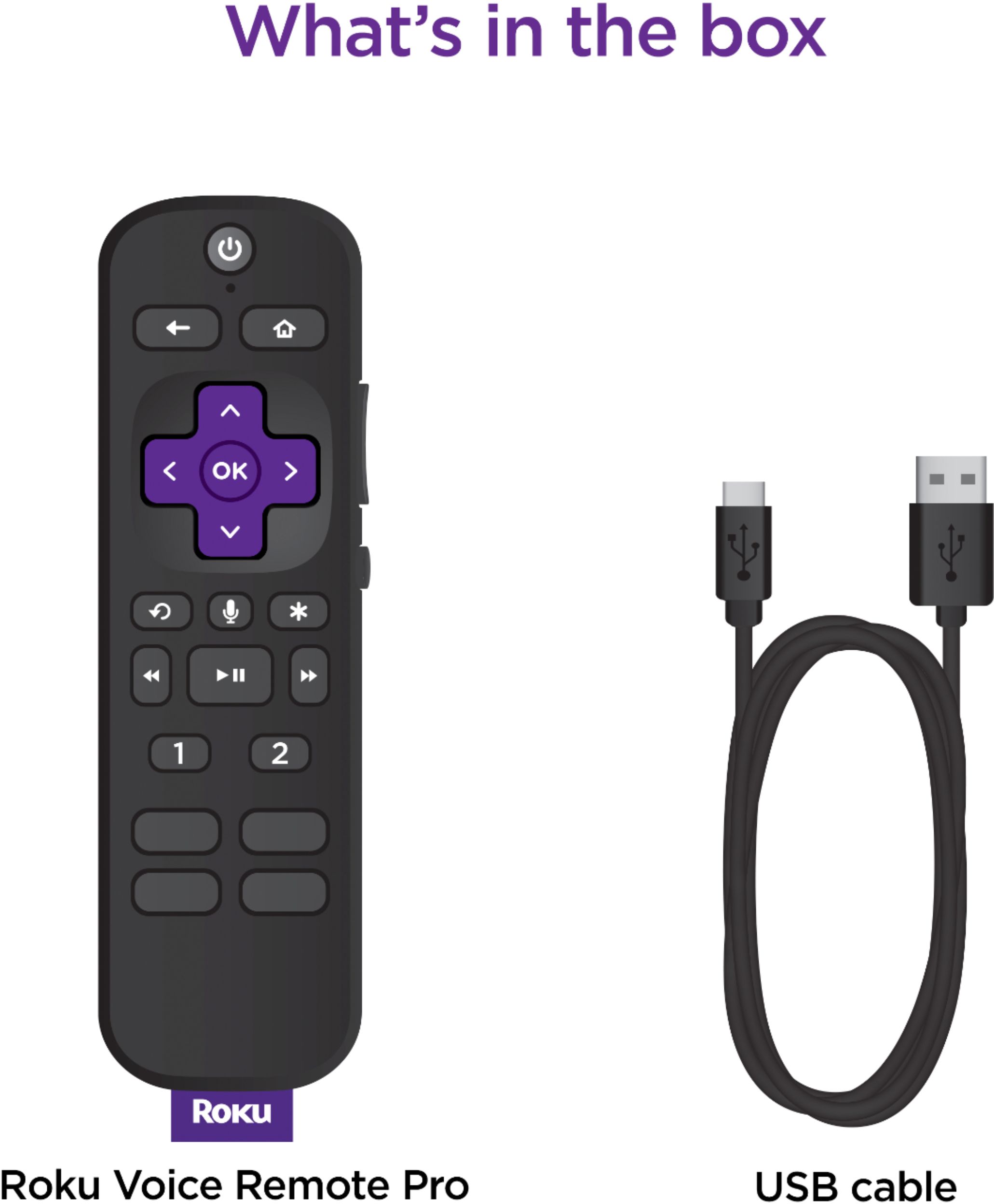seguridad Fecha roja Monetario Roku Voice Remote Pro – Rechargeable Remote with TV Controls for Roku  Players, Roku TV, and Roku Streambars Black RCS01R - Best Buy