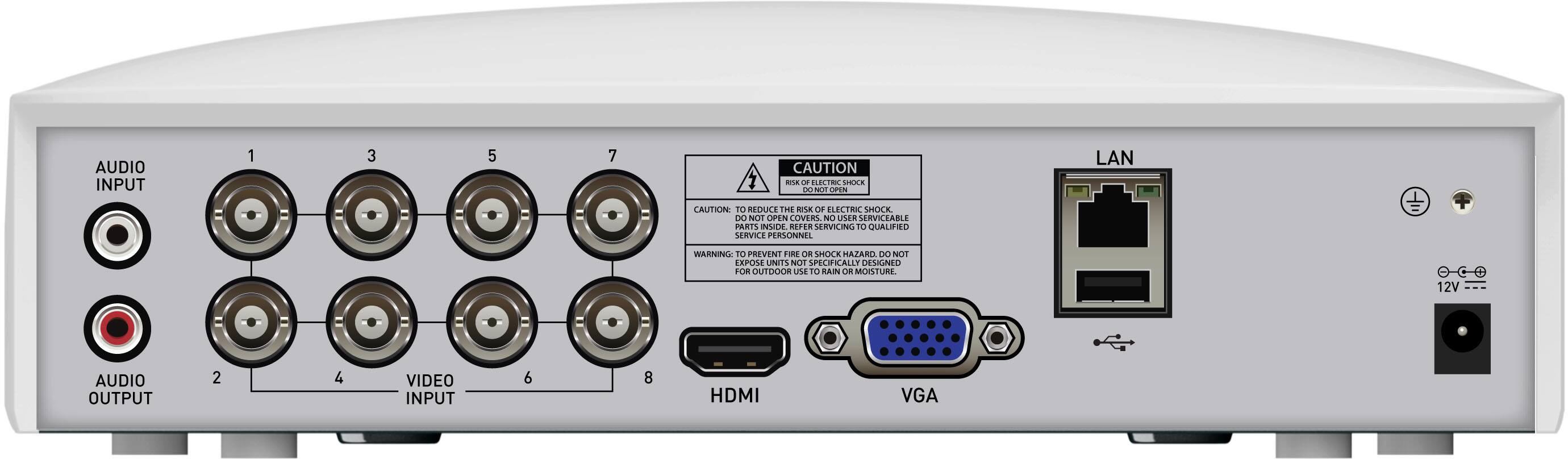 Alt View 17. Swann - Professional 8-Channel, 4-Camera Indoor/Outdoor Wired 1080p 1TB DVR Home Security Camera System - White.