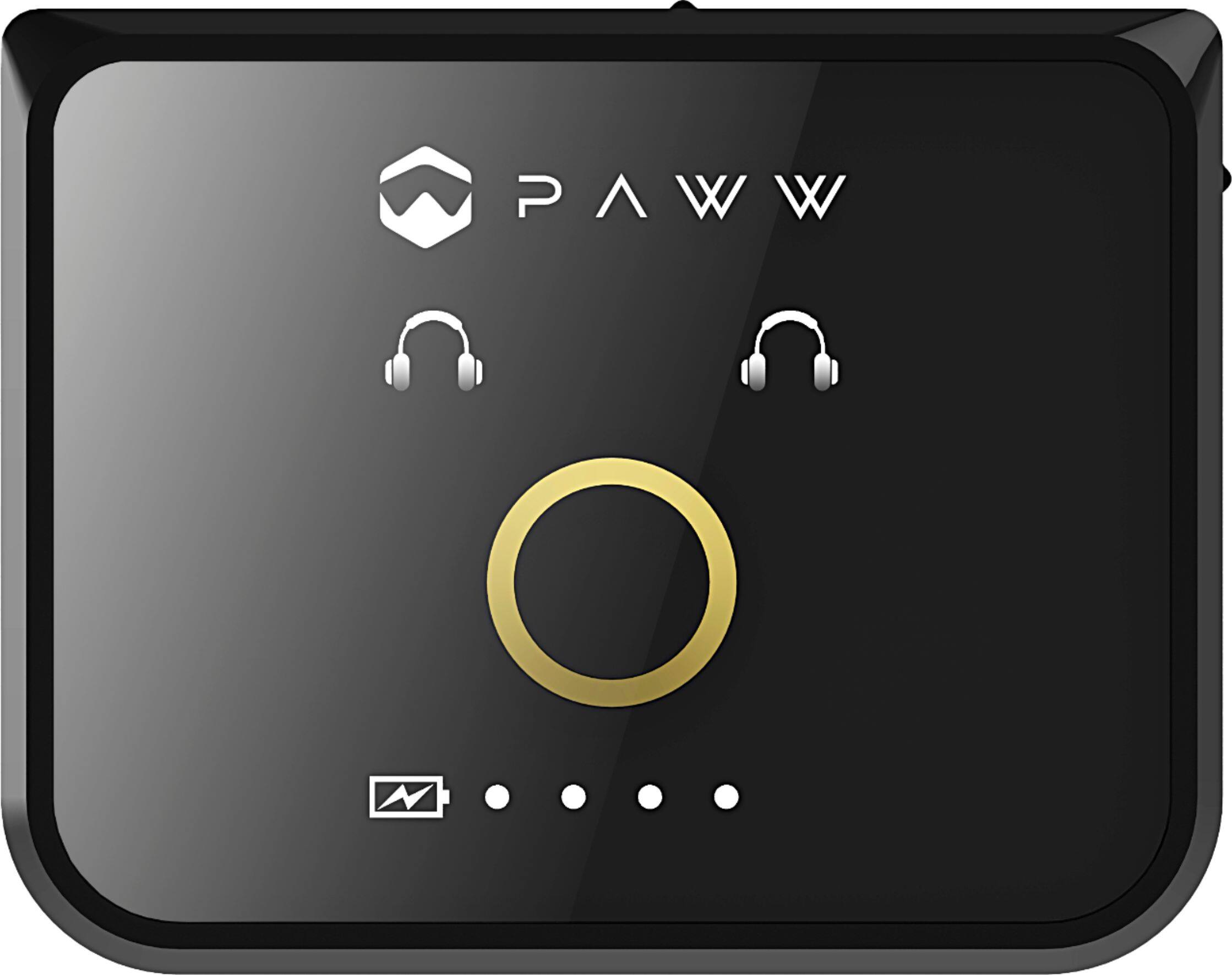 Front. Paww - WaveCast Bluetooth Transmitter - BLACK.
