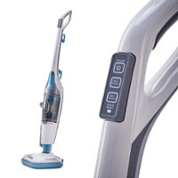 Black+Decker - Corded Steam Mop and  Vacuum - White/Aqua - Front_Zoom