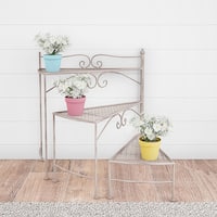 Nature Spring 3-Tier Nesting Plant Stand, White - Antique White - Alt_View_Standard_11