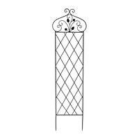 Garden Trellis- For Climbing Plants- 63-Inch Decorative Lattice Metal Pane by Nature Spring (Black) - Black - Alt_View_Standard_11