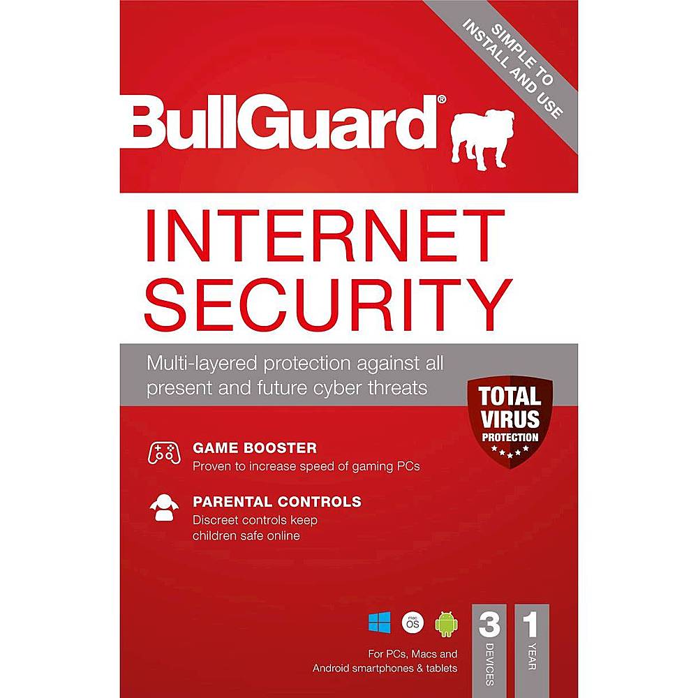 BullGuard - Internet Security 2021 Edition (3 Devices) (1-Year Subscription) - Android, Mac, Windows