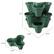 Alt View 12. Nature Spring - Nature Spring 3-Tier Stacking Planter Tower - Hunter Greeen.