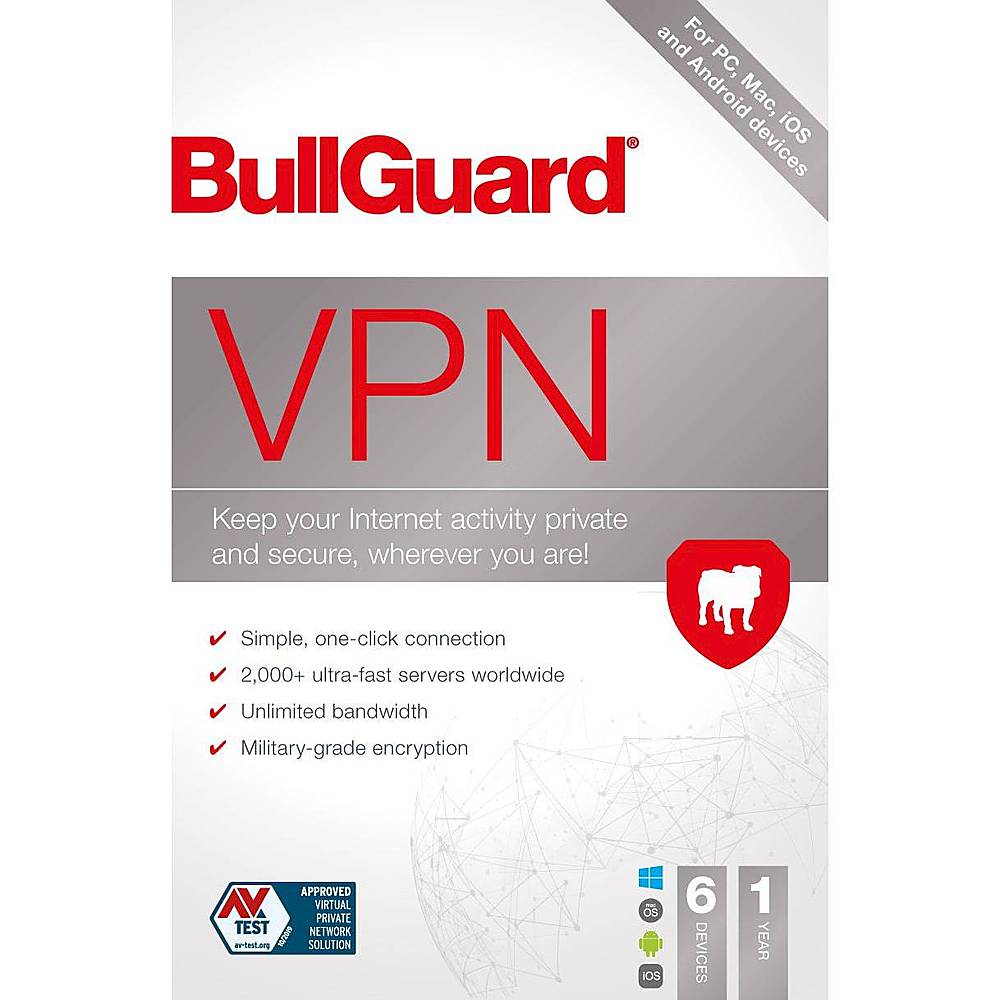 BullGuard VPN 2021 Edition (6 Devices) (1-Year Subscription) - Android, Mac, Windows, iOS