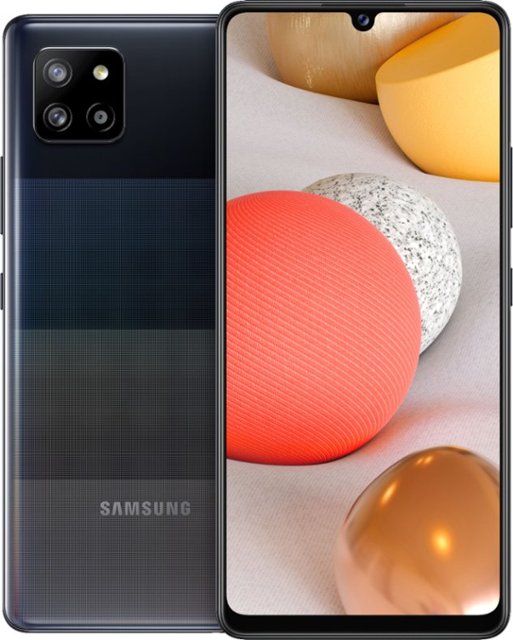 Front Zoom. Samsung - Galaxy A42 5G 128GB - Black (Verizon).