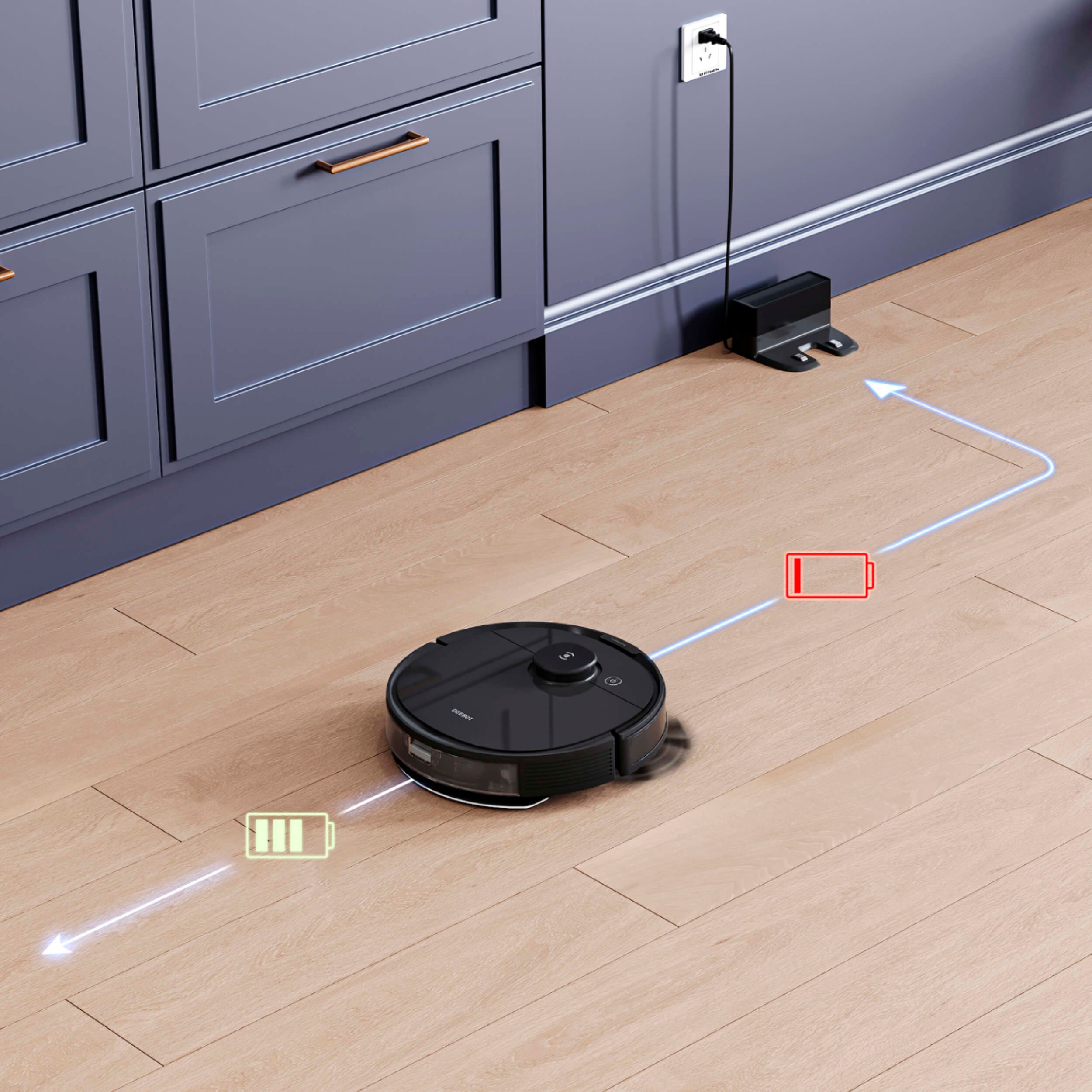 Angle View: ECOVACS Robotics - DEEBOT N8 Vacuum & Mop Robot with Advanced Laser Mapping - Black