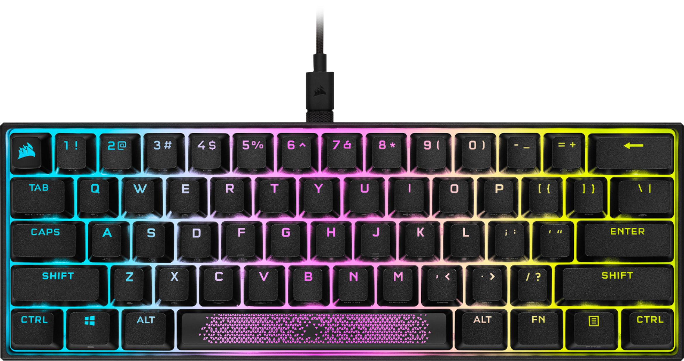 agentschap Spin Verbeteren CORSAIR K65 RGB Mini Wired 60% Mechanical Cherry MX SPEED Linear Switch Gaming  Keyboard with PBT Double-Shot Keycaps Black CH-9194014-NA - Best Buy