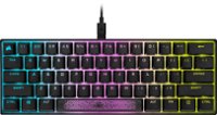 Front Zoom. CORSAIR - K65 RGB Mini Wired 60% Mechanical Cherry MX SPEED Linear Switch Gaming Keyboard with PBT Double-Shot Keycaps - Black.