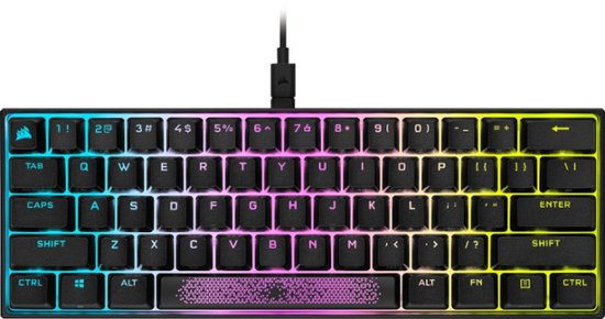 CORSAIR RGB Mini Wired 60% Mechanical Cherry SPEED Switch Keyboard with PBT Double-Shot Keycaps Black CH-9194014-NA - Best Buy