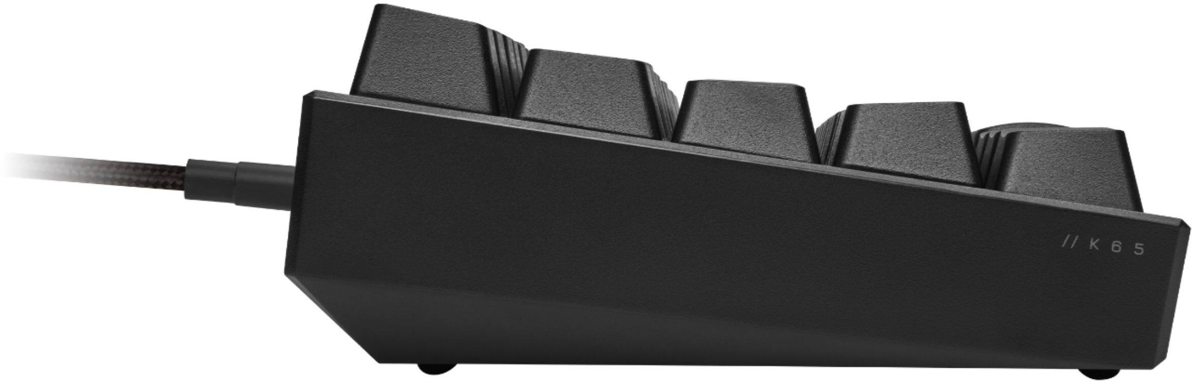 Alt View 14. CORSAIR - K65 RGB Mini Wired 60% Mechanical Cherry MX SPEED Linear Switch Gaming Keyboard with PBT Double-Shot Keycaps - Black.