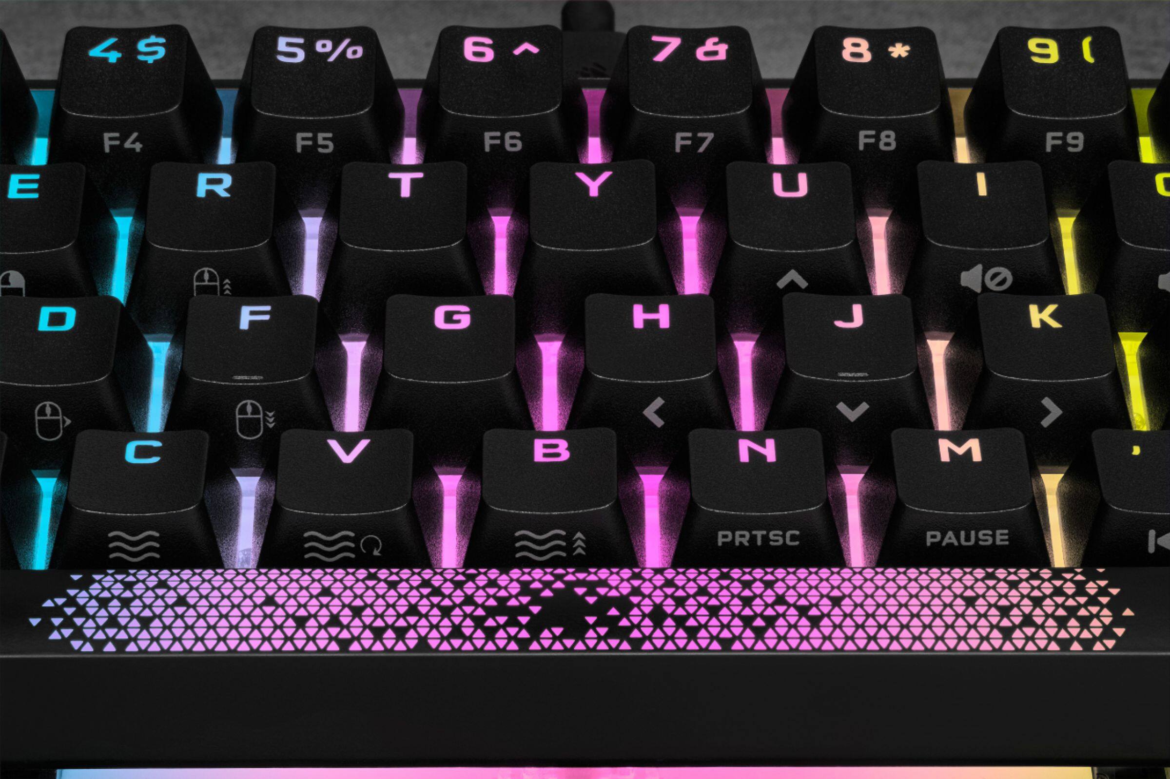 Alt View 23. CORSAIR - K65 RGB Mini Wired 60% Mechanical Cherry MX SPEED Linear Switch Gaming Keyboard with PBT Double-Shot Keycaps - Black.