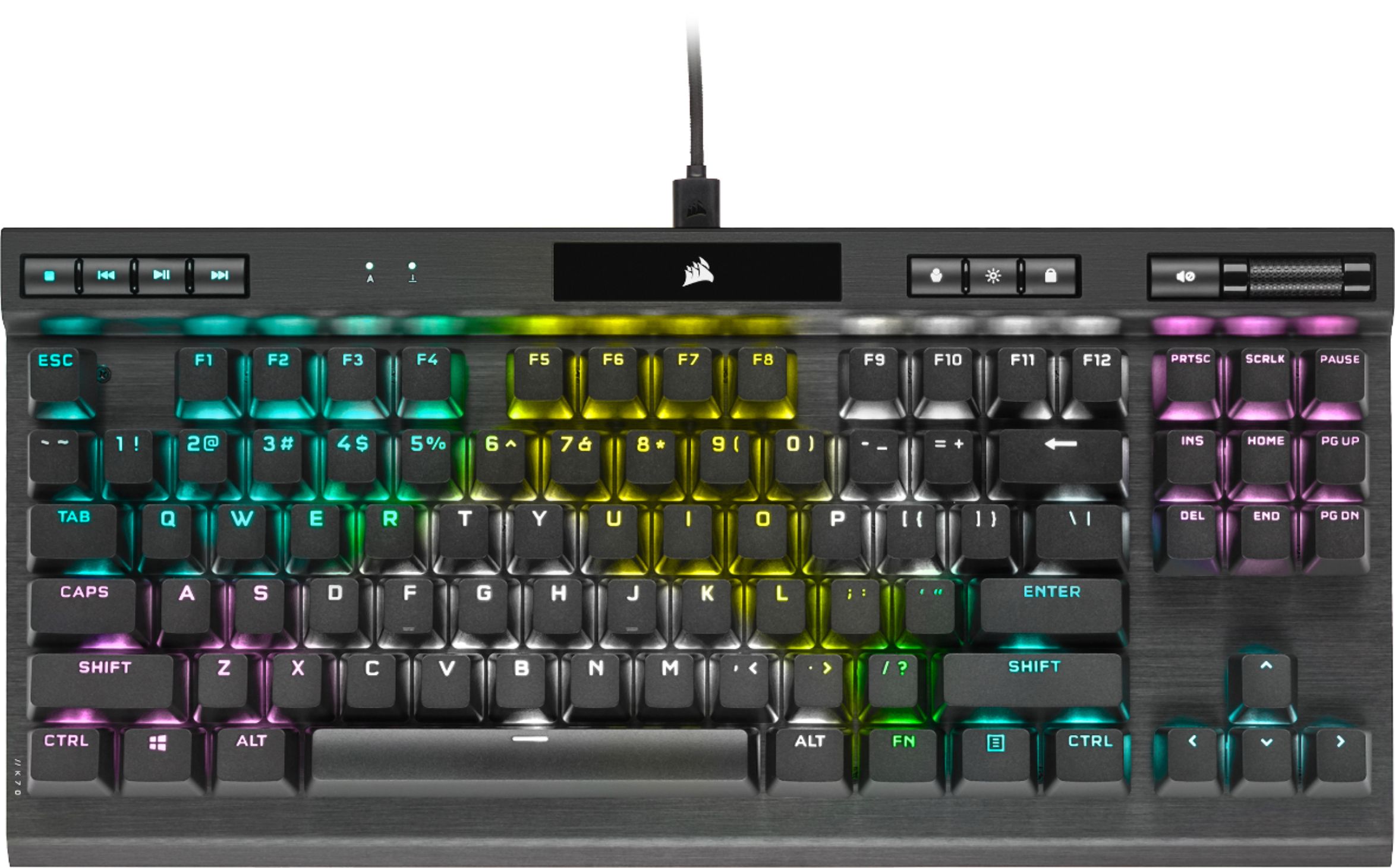 Blind faith persecution Marco Polo CORSAIR K70 RGB TKL Champion Series Wired Mechanical Cherry MX Speed Linear  Keyswitches Gaming Keyboard with 8000Hz Polling Rate Black CH-9119014-NA -  Best Buy