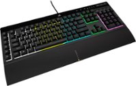 CORSAIR - K55 RGB Pro Full-size Wired Dome Membrane Gaming Keyboard with Elgato Stream Deck Software Integration - Black - Front_Zoom