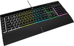 CORSAIR - K55 RGB Pro Full-size Wired Dome Membrane Gaming Keyboard with Elgato Stream Deck Software Integration - Black