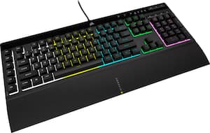 CORSAIR - K55 RGB Pro Full-size Wired Dome Membrane Gaming Keyboard with Elgato Stream Deck Software Integration - Black