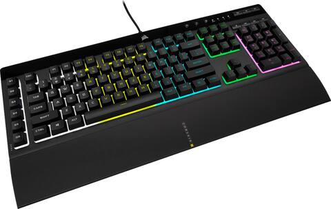 Corsair K55 RGB Tastiera Gaming A Membrana | Retroilluminazione RGB, 6 Tasti Macro E Anti-Ghosting Per PC Windows